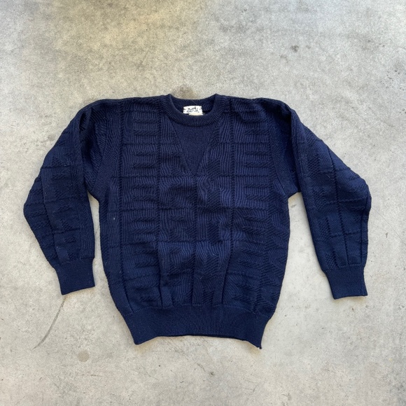 🧥 Navy Blue Hermes Men's Sweater 🧥